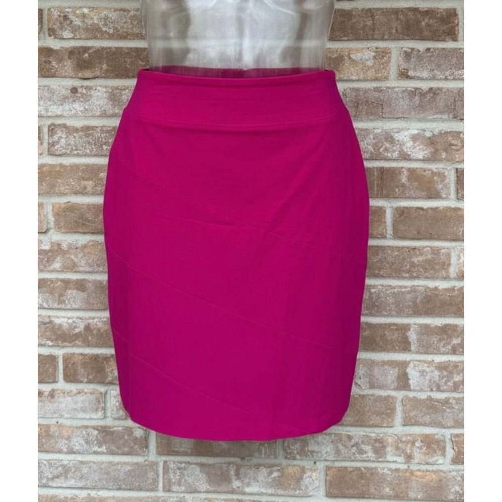 Rekucci Ease Into Comfort Stretch Pencil Skirt Pink XL Pull-On Career Office